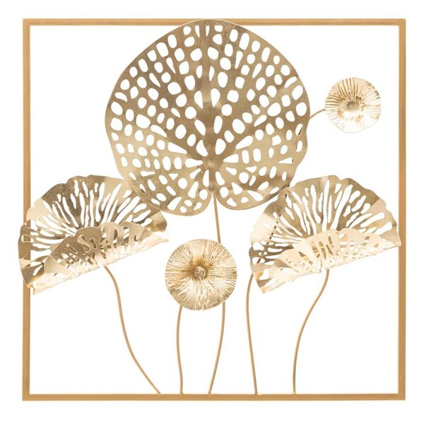 Mauro Ferretti Metalni zidni panel gold flowers cm 50x5x50