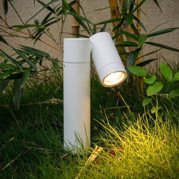 PRIOS Prios Tulimar reflektor na tlo s bodljama, jednostruka žarulja, bijela, IP65, prigušiva, Bijela, Metal