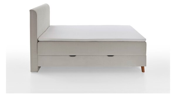 Bež boxspring krevet s prostorom za pohranu 180x200 cm Memphis - Meise Möbel