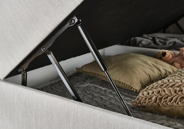 Svijetlo sivi boxspring krevet s prostorom za pohranu 160x200 cm Catania - Meise Möbel