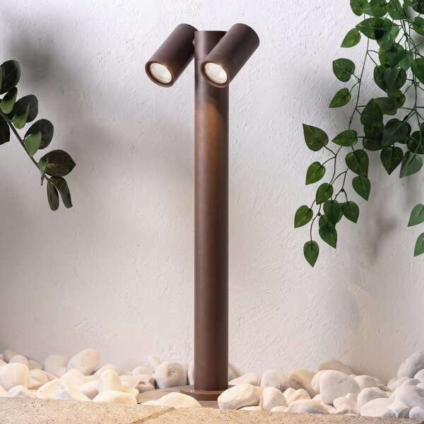 PRIOS Prios Tulimar staza svjetla, 2-svjetla, 60 cm, hrđa, IP65, prigušiva, Smeđa / hrđa, Metal