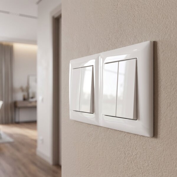 Dvostruki okvir za utičnice OSTE JNH014-2F White