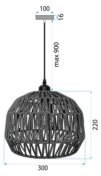 Lampa zielona Boho APP1293-1CP