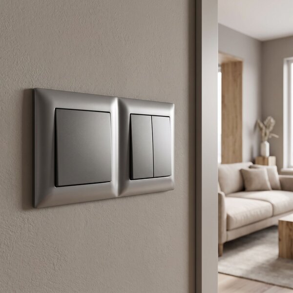 Dvostruki okvir za utičnice OSTE JNH014-2F Grey