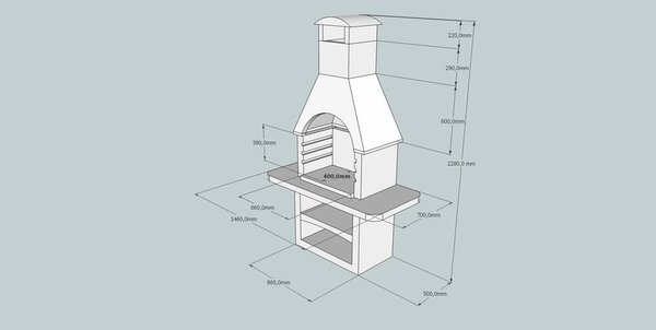 Vanjski kamin br. 04 Lecca (BF461)
