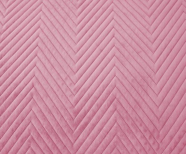 Svijetlo ružičasti baršunasti prekrivač za krevet ARROW VELVET Dimenzije: 200 x 220 cm