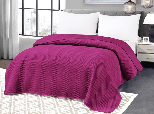 Ljubičasti baršunasti prekrivač za krevet ARROW VELVET Dimenzije: 170 x 210 cm