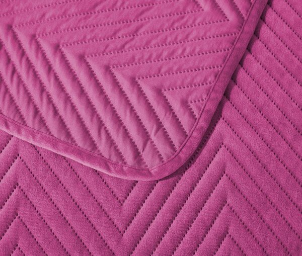 Ljubičasti baršunasti prekrivač za krevet ARROW VELVET Dimenzije: 170 x 210 cm