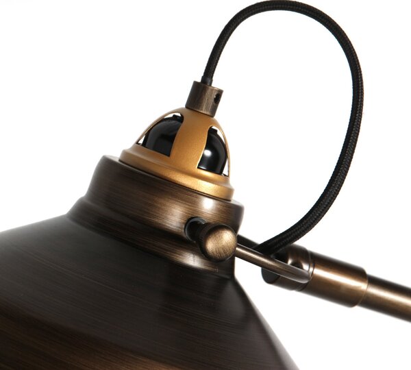 Mexlite Podna lampa Nove, bronca, metal, E27, Bronca / stari mesing, Dnevni boravak/blagovaonica, Metal