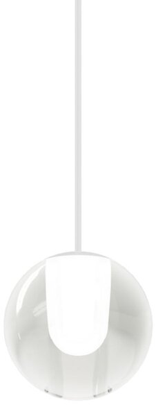 Wever & Ducré Lighting WEVER & DUCRÉ Oplia 1.0 LED viseća svjetiljka, mat bijela, 2.700 K, Providna, Dnevni boravak/blagovaonica, Staklo