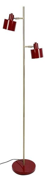 Dyberg Larsen podna lampa Ocean, tamnocrvena, 160 cm, 2 žarulje., Crvena, Dnevni boravak/blagovaonica, Metal