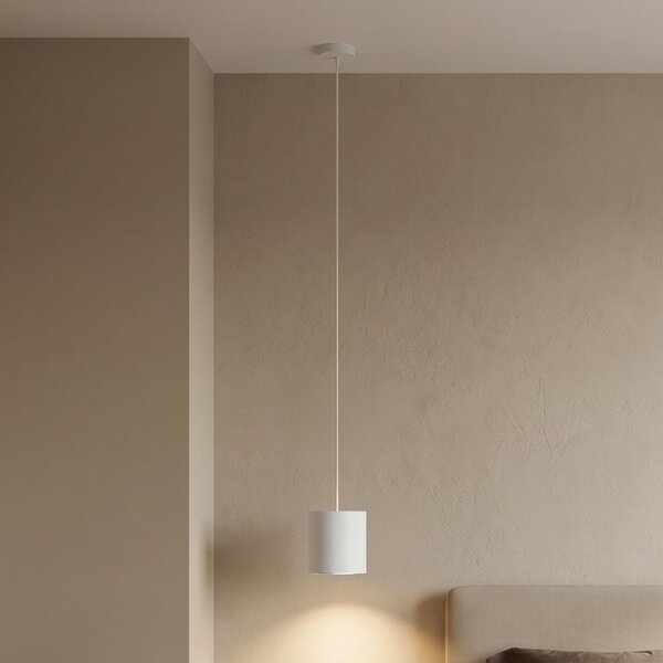 Nowodvorski Lighting Viseća svjetiljka Point Duo, bijela, čelik, Ø 13 cm, GU10, prigušiva, Bijela, Dnevni boravak/blagovaonica, Metal