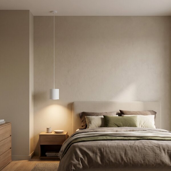 Nowodvorski Lighting Viseća svjetiljka Point Duo, bijela, čelik, Ø 13 cm, GU10, prigušiva, Bijela, Dnevni boravak/blagovaonica, Metal
