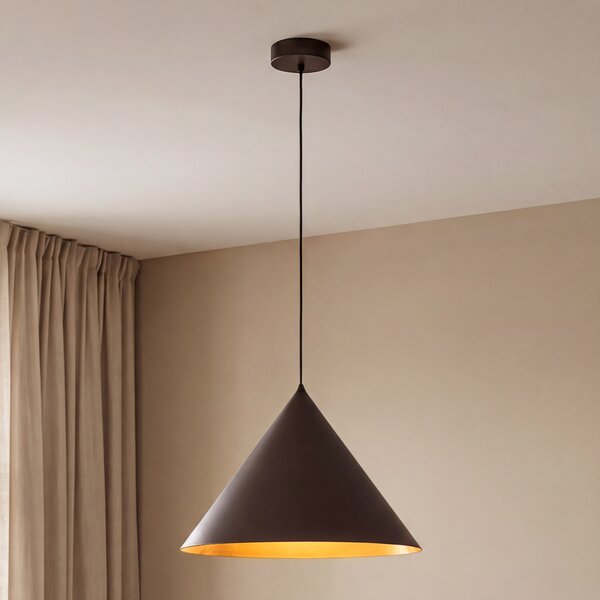 TK Lighting Viseća svjetiljka Cono, 1 žarulja, Ø 50 cm, smeđa, E27, prigušiva, Smeđa / hrđa, Dnevni boravak/blagovaonica, Metal