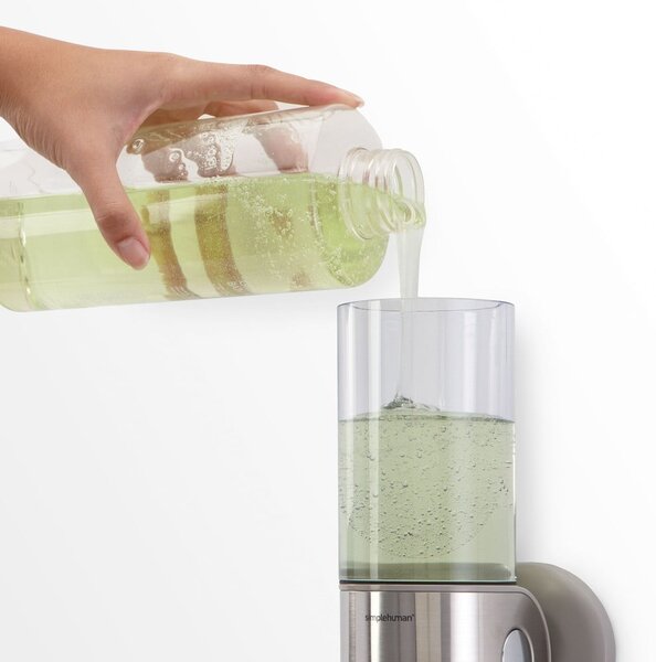 Zidni dozator sapuna od nehrđajućeg čelika srebrne boje 440 ml - simplehuman