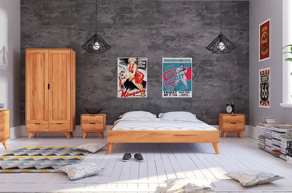 Bračni krevet od bukovog drveta 160x200 cm Greg - The Beds