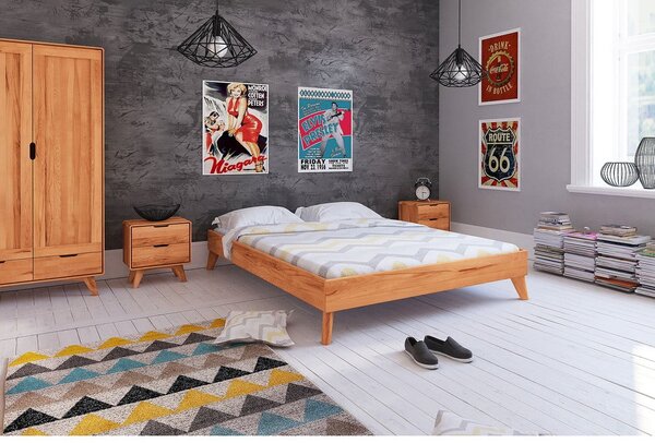 Bračni krevet od bukovog drveta 160x200 cm Greg - The Beds