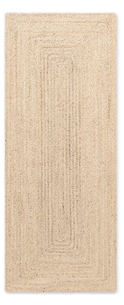 Obostrana/ručno rađena jutena staza u svijetloj prirodnoj boji 80x200 cm Juno – Hanse Home