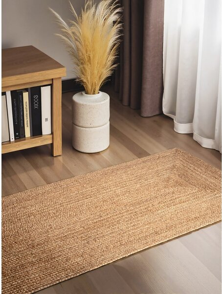 Obostrana/ručno rađena jutena staza u prirodnoj boji 80x200 cm Juno – Hanse Home