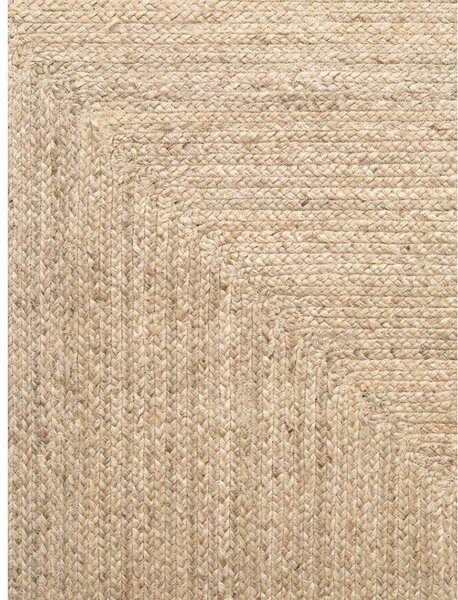Obostrani/ručno rađen juten tepih u svijetloj prirodnoj boji 200x300 cm Juno – Hanse Home