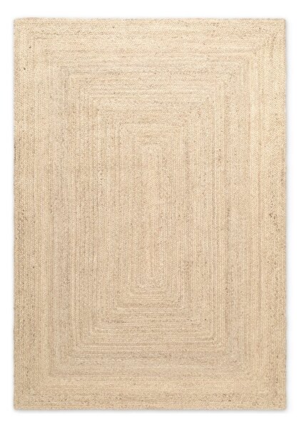 Obostrani/ručno rađen juten tepih u svijetloj prirodnoj boji 200x300 cm Juno – Hanse Home