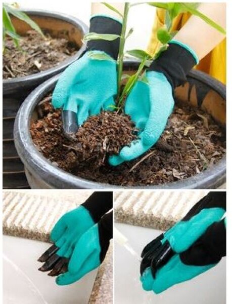 Vrtlarske rukavice s 4 kandže za kopanje garden & greenhouse