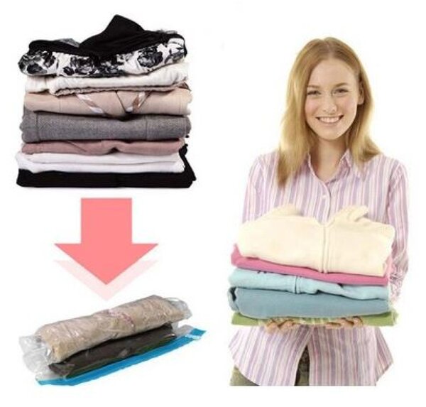 (7-djelni JUMBO paket) Vreće za vakumiranje odjeće i gratis pumpa