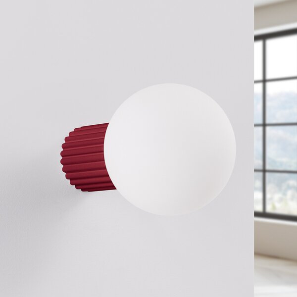 Zidne Svjetiljka SOLLUX LIGHTING, ORBI, prigušiv, Crvena, Kupaonica, Aluminij