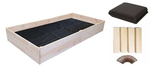 Visoka drvena gredica 200 x 100 x 27 cm