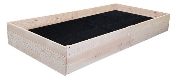 Visoka drvena gredica 200 x 100 x 27 cm