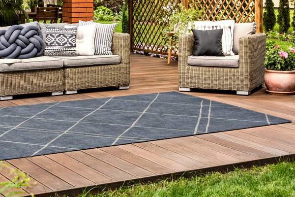Tepih Terrace Azure White Lines