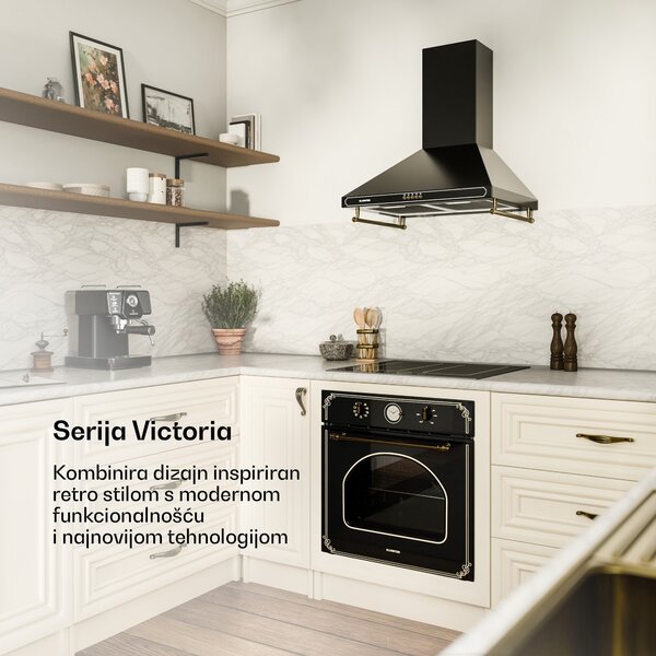 Klarstein Victoria, napa, 60 cm, retro dizajn, 630 m³ / h, 2 LED svjetla