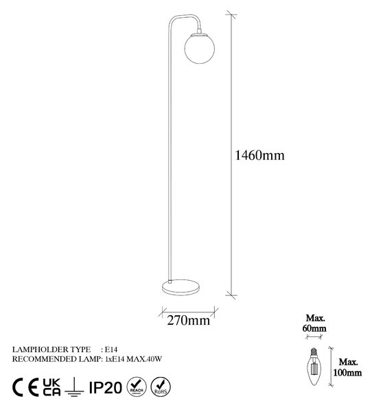 Podna lampa Viran - 10955