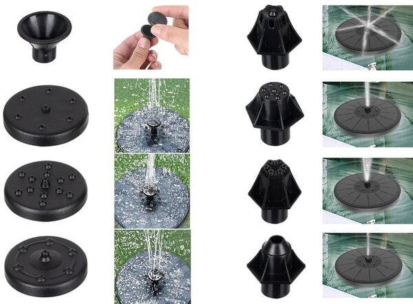 LED RGB solarna plutajuća vrtna fontana - pumpa za ribnjak