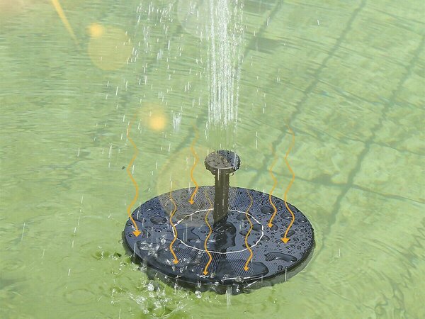Solarna plutajuća vrtna fontana - pumpa za ribnjak