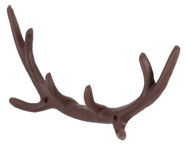 Smeđa metalna zidna vješalica Antlers – Esschert Design