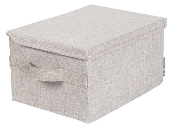 Bež tekstilna kutija za pohranu s poklopcem 35x26x19 cm Soft Storage – Bigso