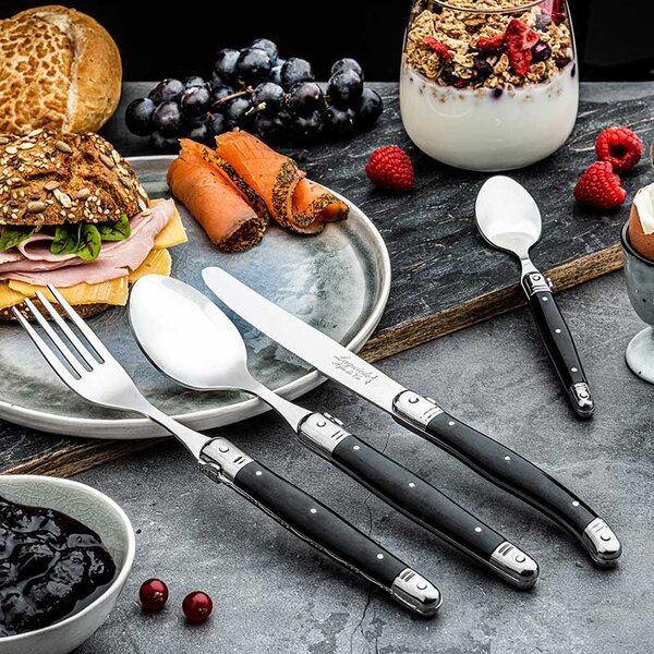 Laguiole PREMIUM LINE Set pribora za jelo (24 dijelni) - Black