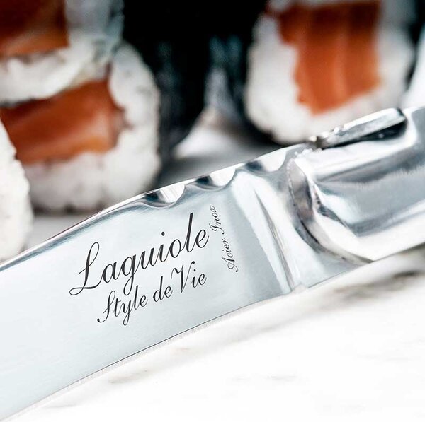 Laguiole LUXURY LINE set noževa za odreske - Black Ebony (6 kom)