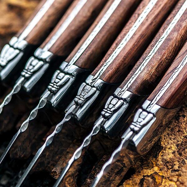 Laguiole LUXURY LINE Set noževa za odreske - Rosewood (6 komada)