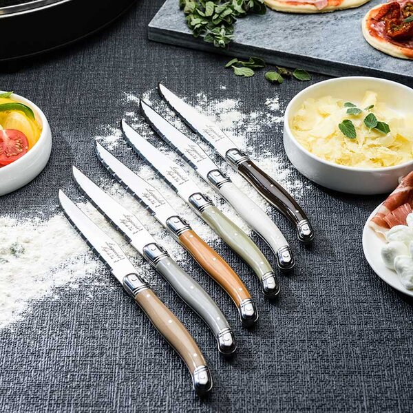 Laguiole PREMIUM LINE Set noževa za odreske s postoljem - Treasure (6 komada)