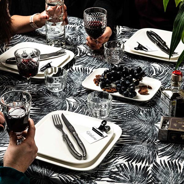 Laguiole PREMIUM LINE Set noževa za odreske sa postoljem - Black Stonewash (6 kom)