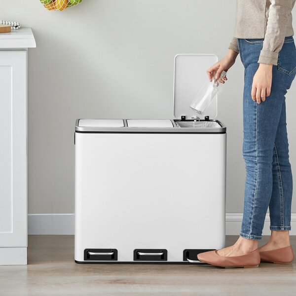 Kanta za odvajanje otpada SORT, 54 l (3x18 l) + vreće za otpad, bijela Jurhan