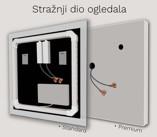 SMART ogledalo s LED osvjetljenjem M5 + SmartScreen with Google TV