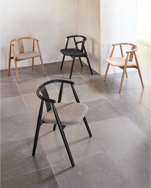 Crna/bež blagovaonska stolica Relate – Unique Furniture