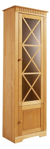 Vitrina od masivnog bora u prirodnoj boji 180x35 cm Lisa – Støraa
