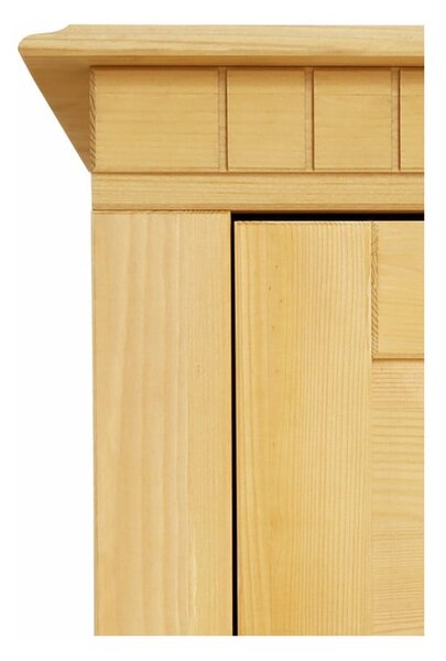 Vitrina od masivnog bora u prirodnoj boji 180x35 cm Lisa – Støraa