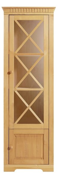 Vitrina od masivnog bora u prirodnoj boji 180x35 cm Lisa – Støraa