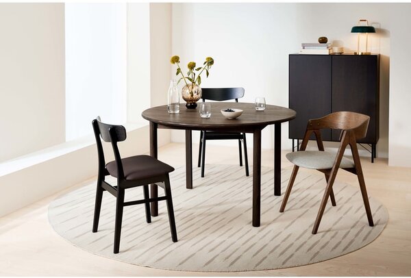 Smeđi okrugao proširiv blagovaonski stol od punog hrasta ø 120 cm Noor – Hammel Furniture