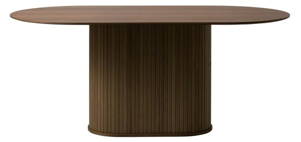 Smeđi blagovaonski stol s pločom stola u dekoru hrasta 95x180 cm Nola – Unique Furniture